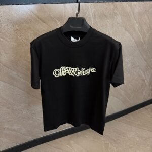 OFF White Print T-Shirt Black