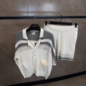 Casablanca Crochet Tennis Summer Set Grey