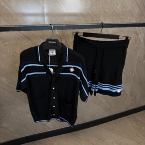 Casablanca Crochet Tennis Summer Set Black