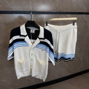 Casablanca Crochet Tennis Summer Set White-Black