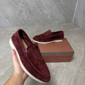 Loro Piana Summer Walk loafers Very Dark Maroon