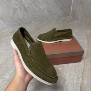 Loro Piana Summer Walk loafers Grey Moss