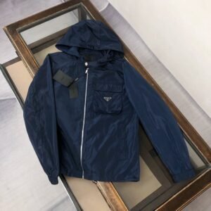 Prada Re-Nylon Pocket Blue Jacket, High Quality