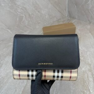 Burberry Haymarket Check Black Small Looxley Crossbody
