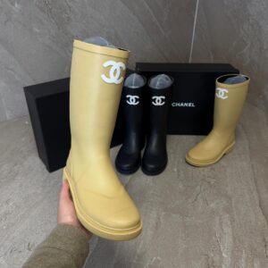 Chanel Classic Rain Boots Beige