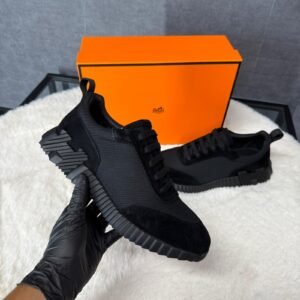 Hermes Bouncing Black on Black Sneakers