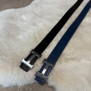 Hermes Dubbelzijdig Blauw / Zwart, Zilver Logo