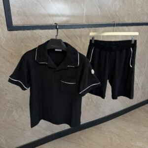 Moncler Zomer Set, Zachte Stof Zwart