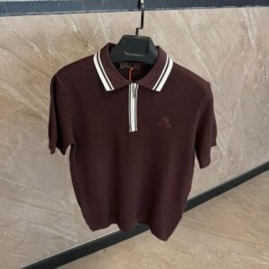 Loro Piana Polo Bruin Met Rits