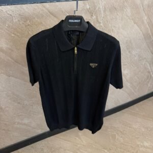 Prada T-Shirt Black Rits