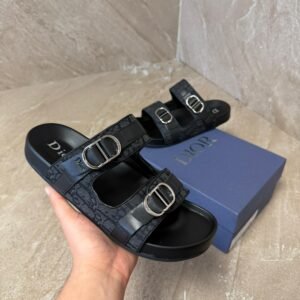 Christian Dior CD Black Slippers