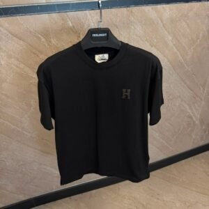 Hermes T-Shirt Small Logo Black
