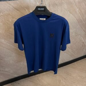 Hermes T-Shirt Small Logo Blue