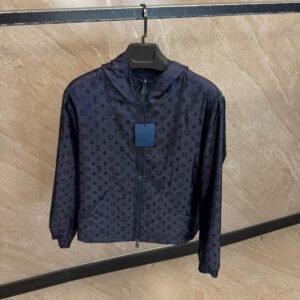Louis Vuitton Monogram Reversible Blue Jacket High Quality