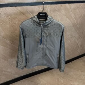 Louis Vuitton Monogram Jacket High Quality Grey