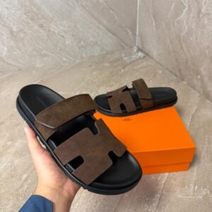 Hermes Chypre Brown Suede Sandals