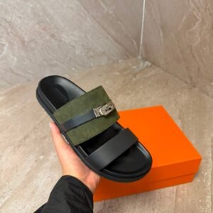Hermes Jackson Sandal Black / Green
