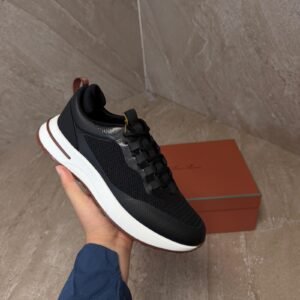 Loro Piana Weekend Walk Black Sneakers