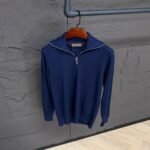 Loro Piana 1/4 Sweater Blue