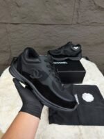Chanel Black on Black Sneakers