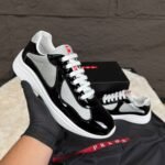 Prada Cups Black White Sneakers