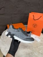 Hermes Bouncing Sneakers Grey Suede - Afbeelding 2