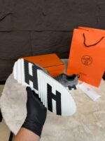 Hermes Bouncing Sneakers Grey Suede - Afbeelding 3