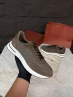 Loro Piana Week End Walk Suède Brown May Field Sneakers