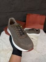 Loro Piana Week End Walk Suède Brown May Field Sneakers - Afbeelding 3