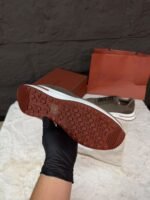 Loro Piana Week End Walk Suède Brown May Field Sneakers - Afbeelding 4