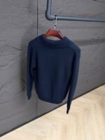 Loro Piana 1/4 Zipper Sweater Navy Blue - Afbeelding 3