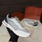 Loro Piana Week End Walk Grey White Sneakers