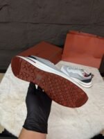 Loro Piana Week End Walk Grey White Sneakers - Afbeelding 4