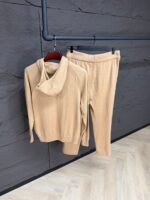 Loro Piana Merano Cashmere Tracksuit Beige High Quality - Afbeelding 2