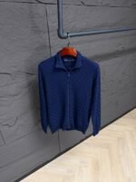 Louis Vuitton Damier Signature Zip-Throug Cardigan Navy Blue