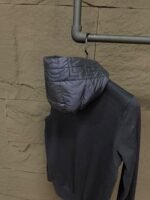 Moncler Panelled Zip-Up Hooded Jacket Blue - Afbeelding 4
