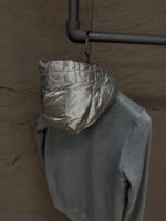 Moncler Panelled Zip-Up Hooded Jacket Grey - Afbeelding 3