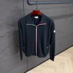 Moncler Stripped Cotton Vest Black